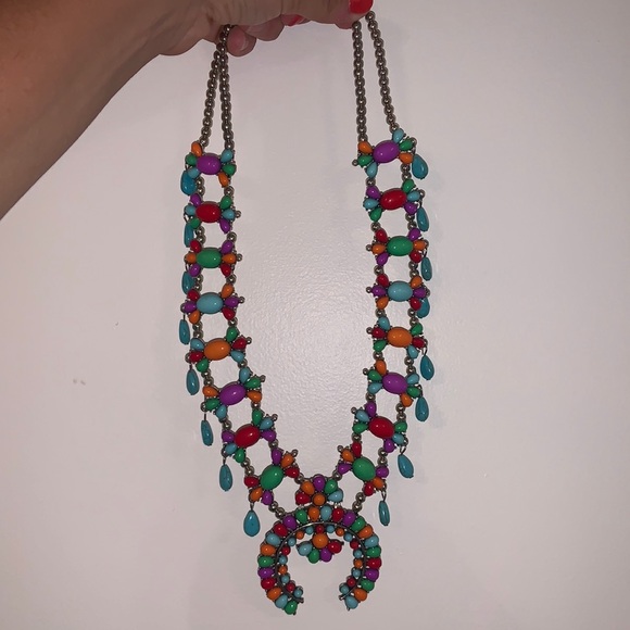Multicolor Squash Blossom Necklace - Picture 2 of 2